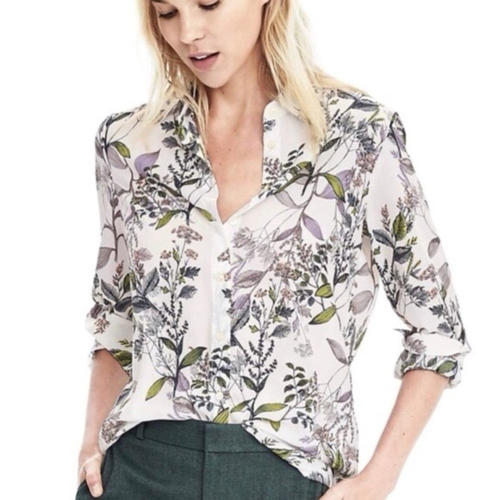 Banana Republic Dillon Floral Dress Shirt